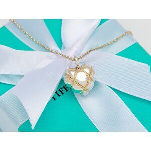 Rare Tiffany & Co. Vintage Quilted Heart Necklace Puffy 14K Gold Rope Pendant